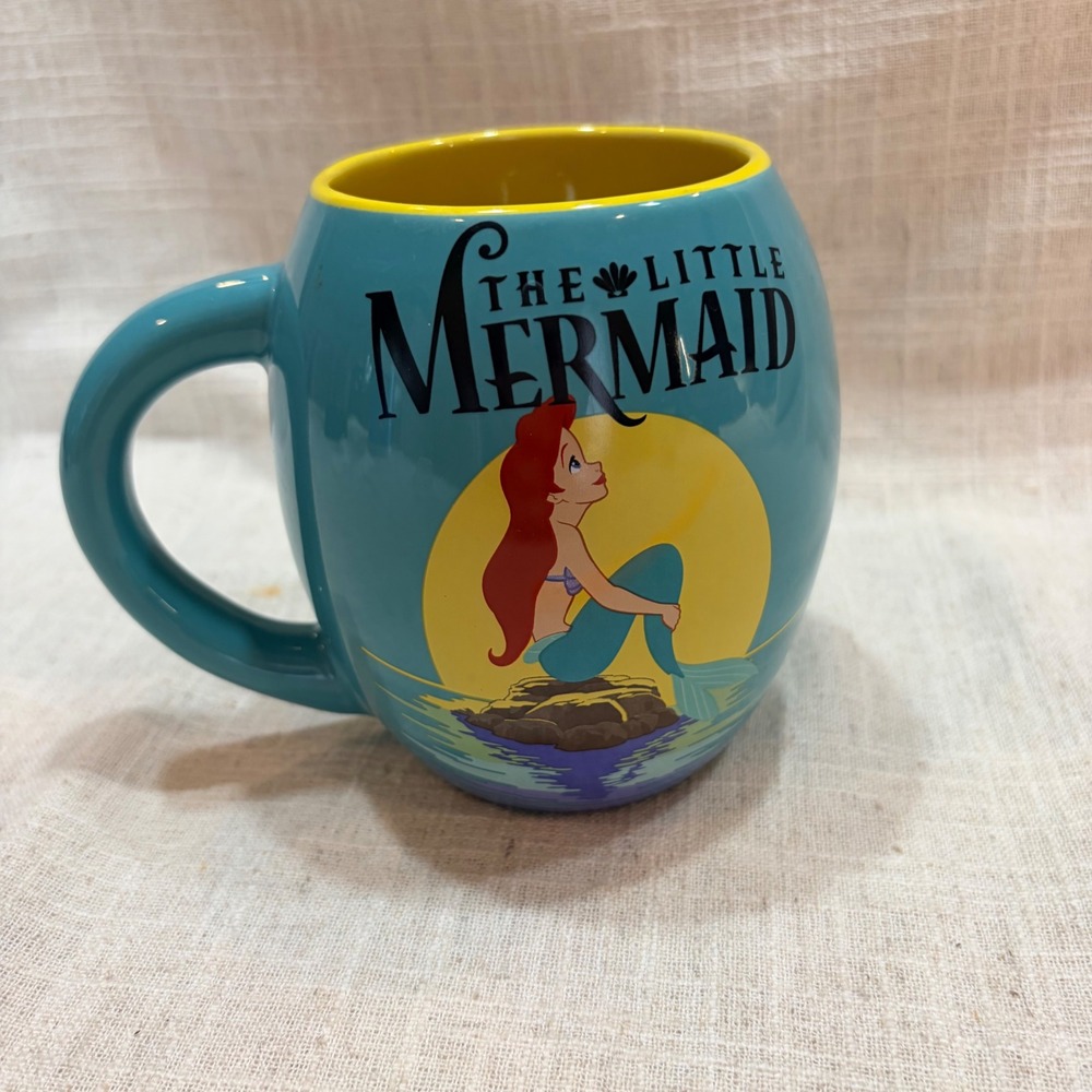 Disney The Little Mermaid Ariel Ceramic Mug 18oz Teal Blue Silver‎ Buffalo